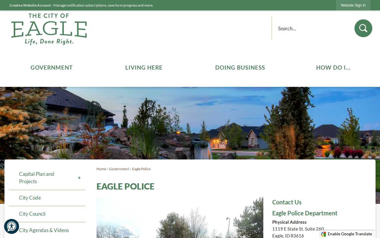 Ada County Eagle Police official arrest information